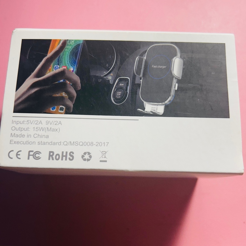 Wireless Car Charger,15W Fast Charging Auto-Clamping Car Mount